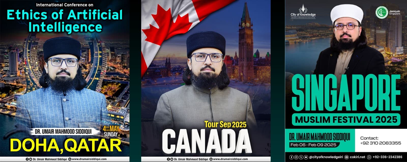 Dr. Umair Mahmood Siddiqui — global visits to Doha, Canada and Singapore